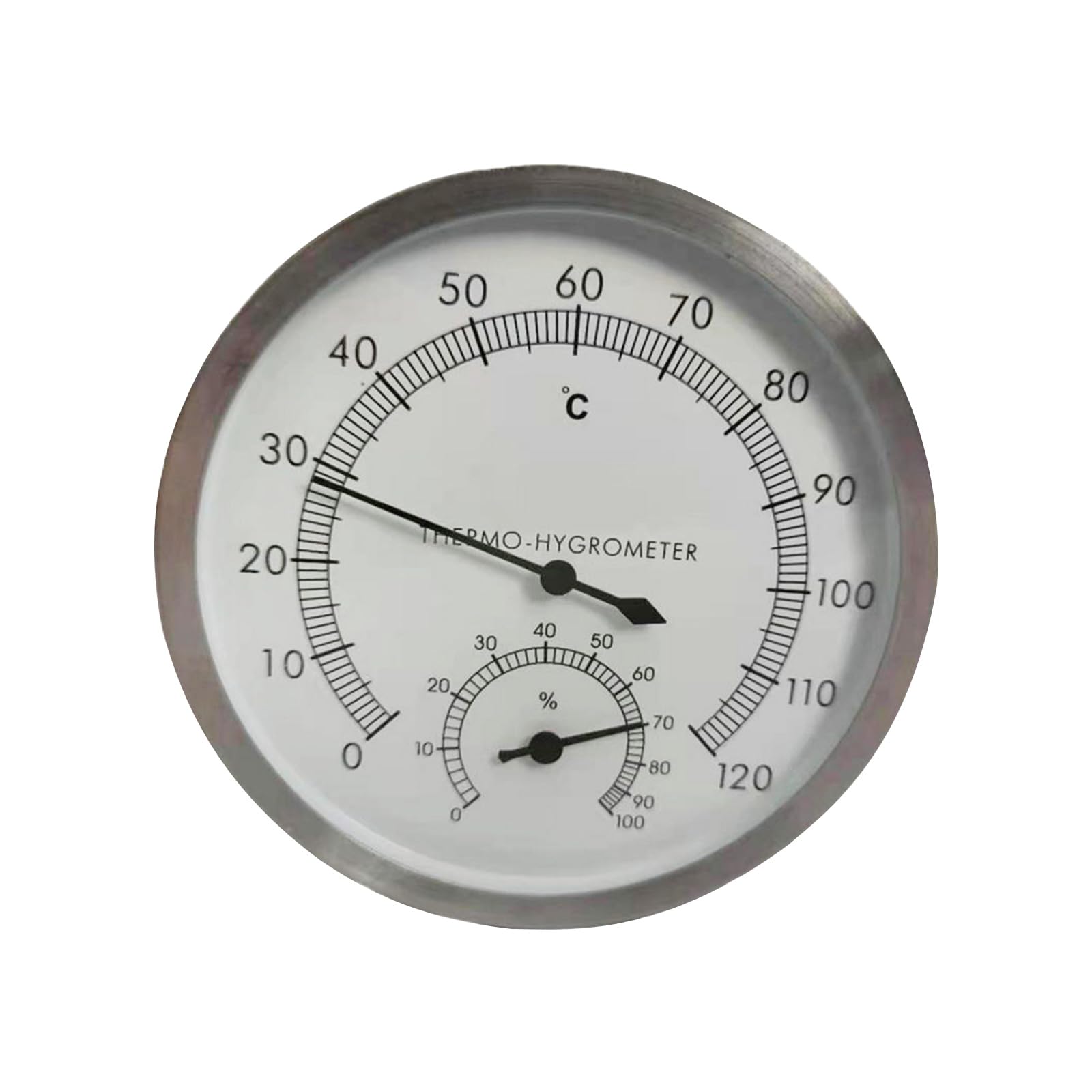 Instruments Sweat Stream Room Thermometer Hygrometer Indoor Humidity Temperature Measure Tool Measurement for Sauna Room Stainless Steel for Long Lasting Use