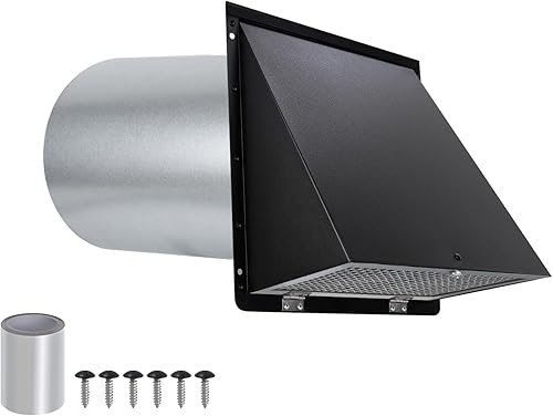 Cubierta de ventilación de secadora de 4 pulgadas en el exterior, cubierta de ventilación de la secadora de pared al aire libre, tapa de ventilación