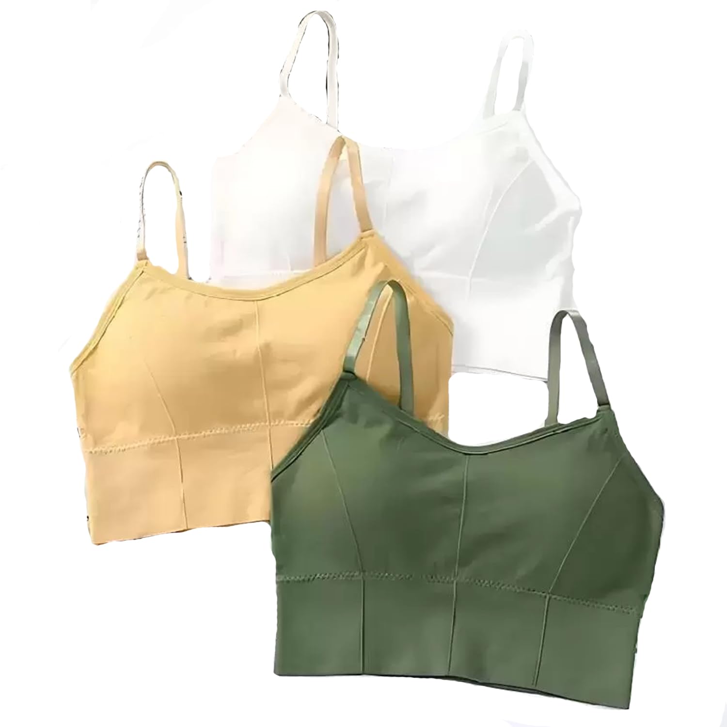 kumpa Women's Cotton Wirefree Full Coverage Regular Wear Lightly Padded Bra Pack of 3 (U_K_B_5690)-picture-27