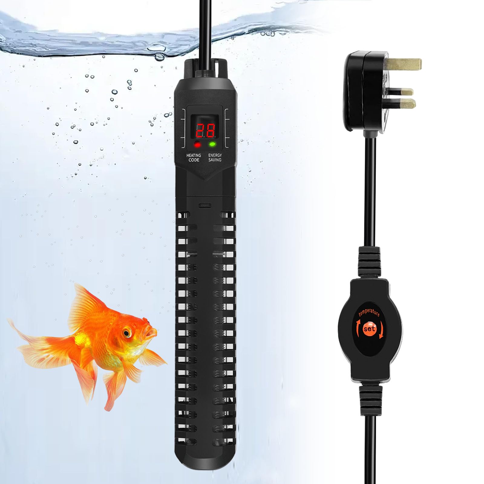 Neulriscn Aquarium Heater, 500W Fish Tank Heater with External Temperature Controller