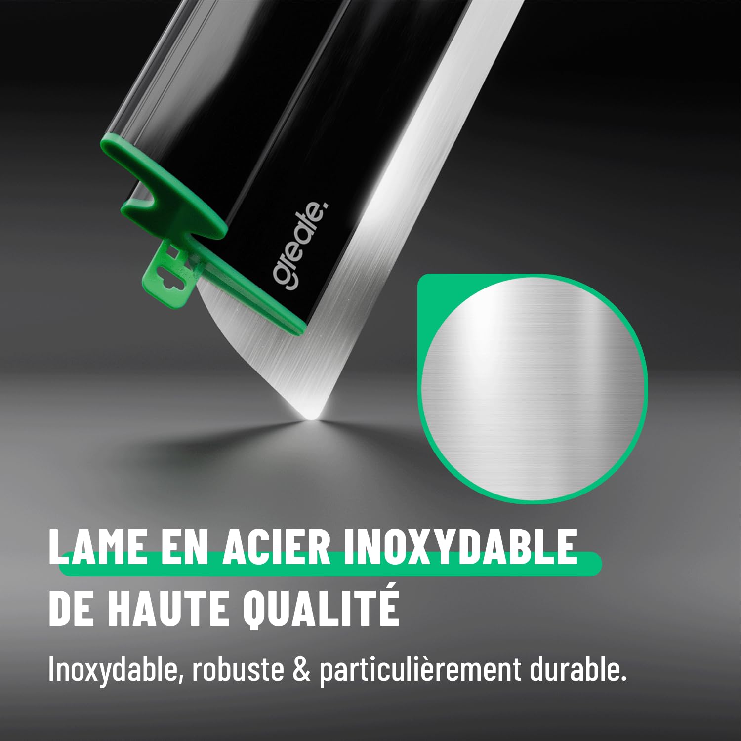 greate lisseuse enduit 600 mm avec poignée ergonomique - spatule enduit lissage pour un enduisage sans traces - couteau a enduire pour cloison sèche - couteau a enduire, spatule placo
