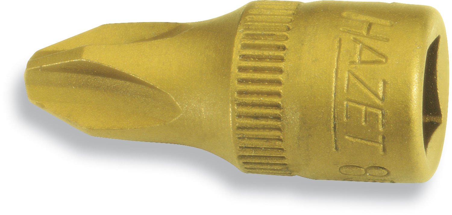 Hazet Cvd-Tin Coated 8506-Ph4 Cross Recess Profile Ph Screwdriver Socket