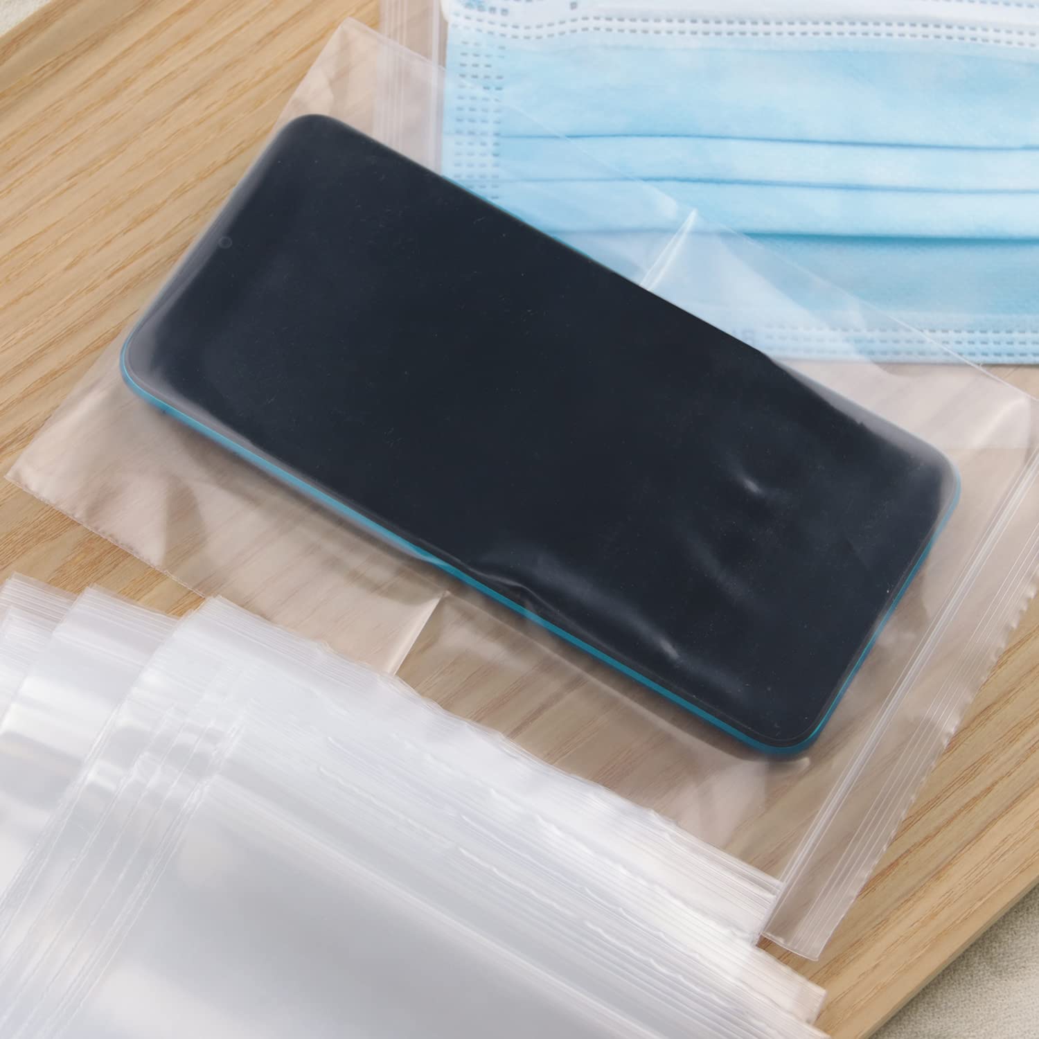 Packra 100 Sachet Transparent Zip 35x45cm, Pochon Plastique Refermable Épaississant et Durable, Rangement Pour la Cuisine, Emballage de Bijoux