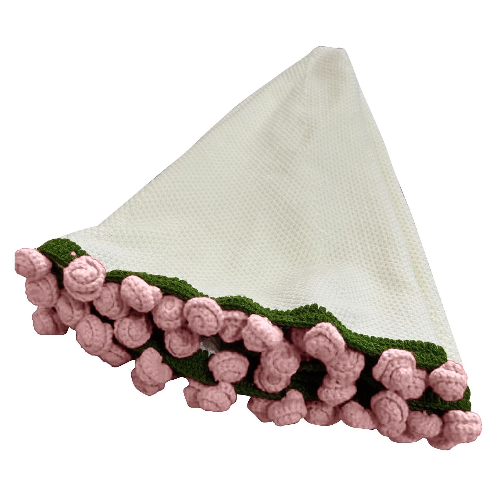 Plaid d'intérieur crochet fleuri : plaid luxe canapé tricoté main