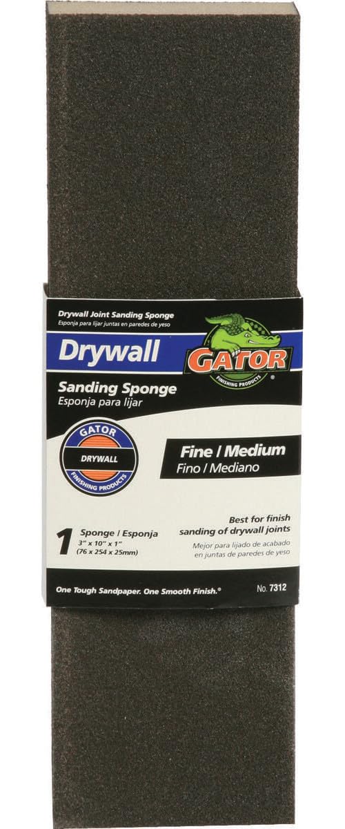 Gator Finishing 7312-10 - Spugne abrasive in carburo di silicio, grana 120/80, 7,6 x 25,4 x 2,5 cm
