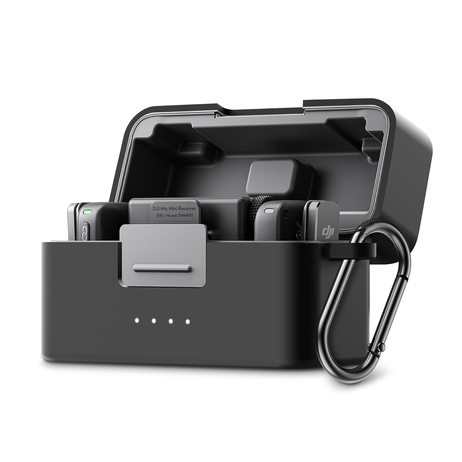 Harde draagtas voor DJI Mic,Draadloze microfoon Beschermende Travel Cover Bag Anti-Drop Handtas Box,Kleine beschermhoes voor reizen Vlogging Interview