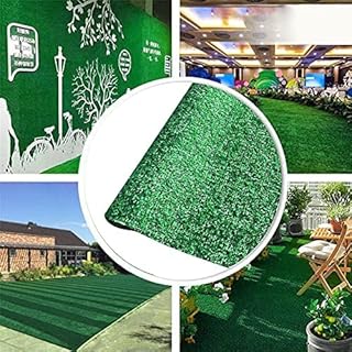 Artificial Grass Rug, Indoor Outdoor Turf Grass for Garden Patio Balcony, Green Lawn Carpet Synthetic Turf Mat Synthetic Turf Mat for Dogs Cats Pets (6.56 x 9.84 FT)