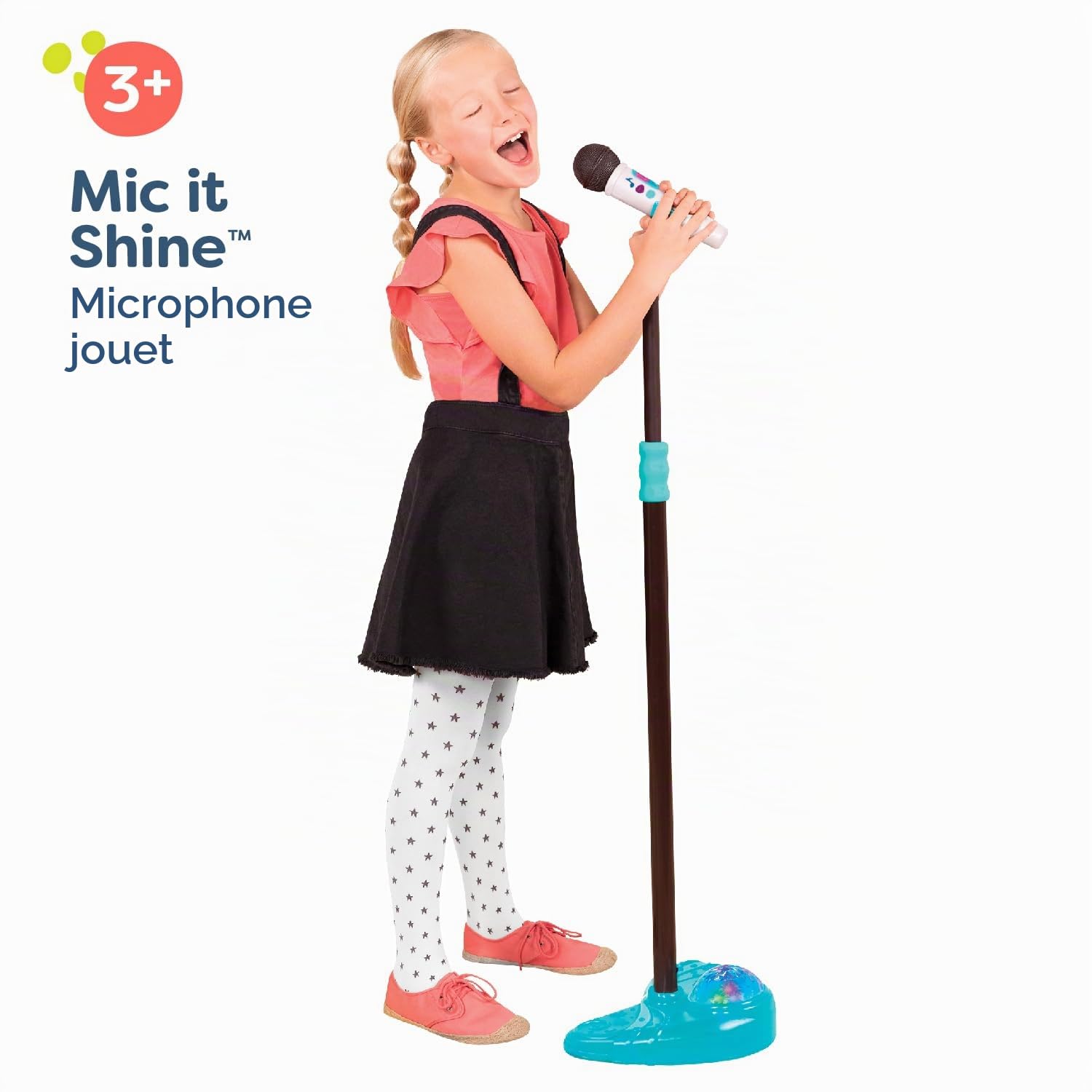 B. toys Mic It Shine, Micro Musical avec Support Extensible