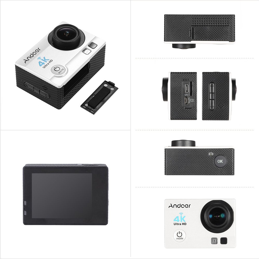 Andoer V3 Q3H-R 4K WiFiスポーツアクションカメラ Andoer Q3H-R 4K 30fps 16MP WiFi Sports Action Camera 1080P Full HD