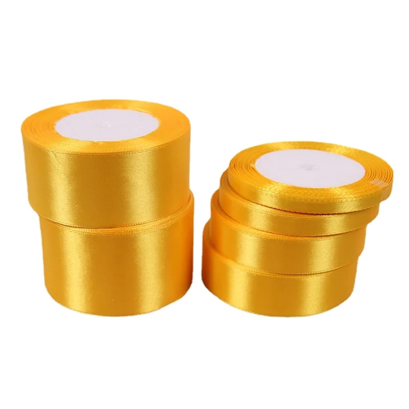 Ruban en satin jaune or matériel d'emballage bricolage pour loisirs créatifs