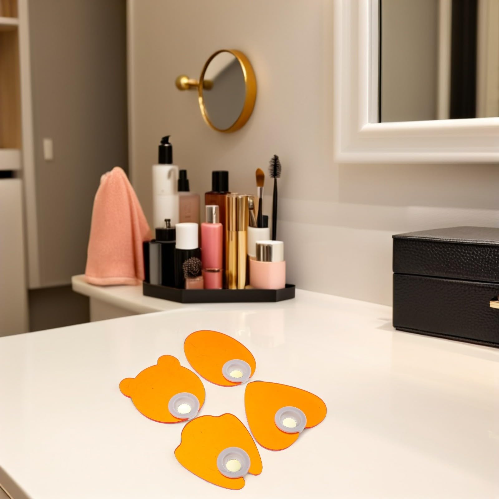 Anneome 4 Piezas Pantalla De La Lámpara De Protección Para Los Ojos Escudo De Luz De Extraíble Accesorios Para Lámparas De Polimerización Placa Protectora Lavable Acrílico Naranja