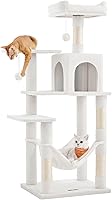 Vista 10 de Feandrea - Árbol para gatos de varios niveles para interiores, torre para gatos tipo condominio con 4 postes para rascar, 2 posaderos, hamaca y Gris