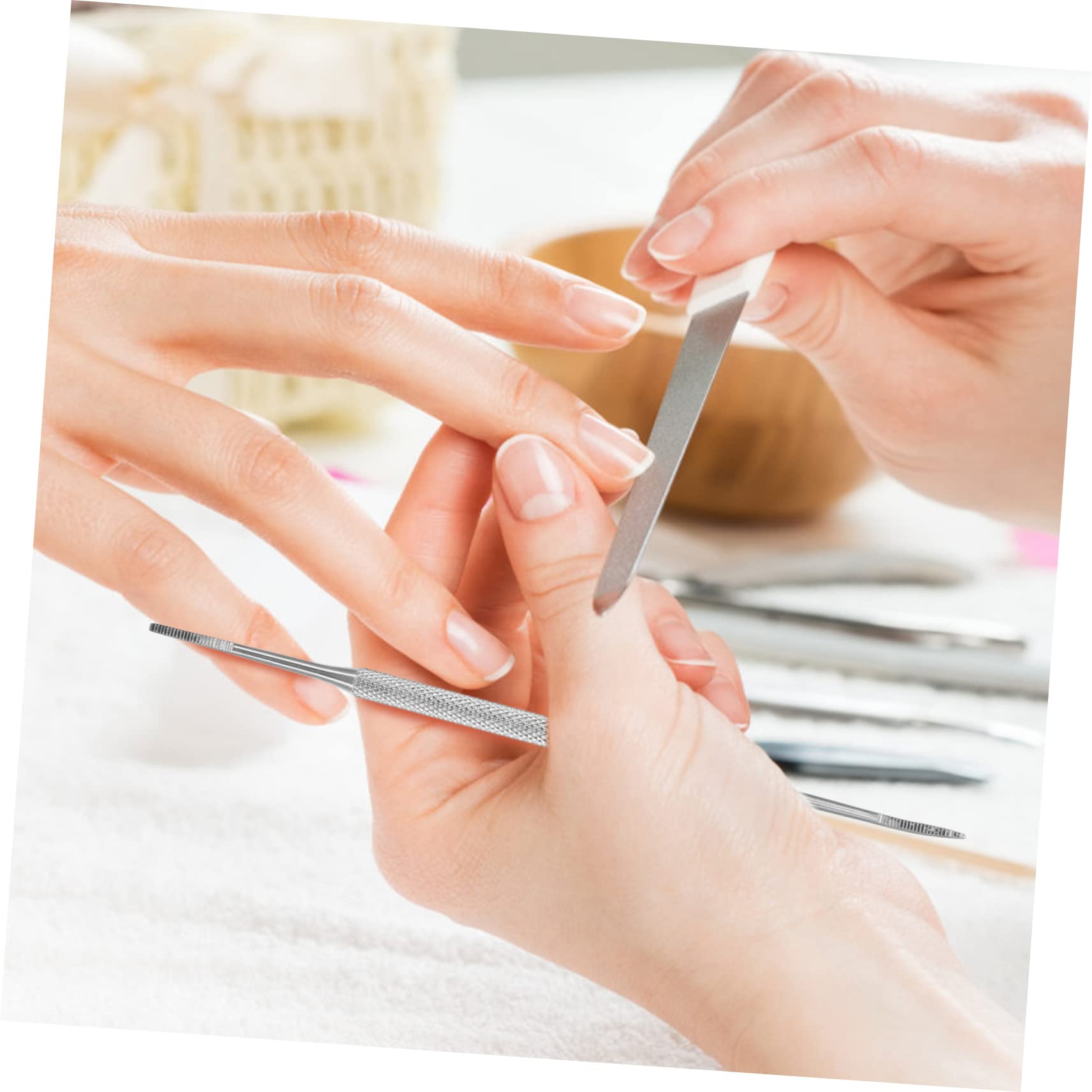 minkissy 4sets Innovative Design Nail Pusher for Easy Nail Cleaning or Travel 3pcs*4