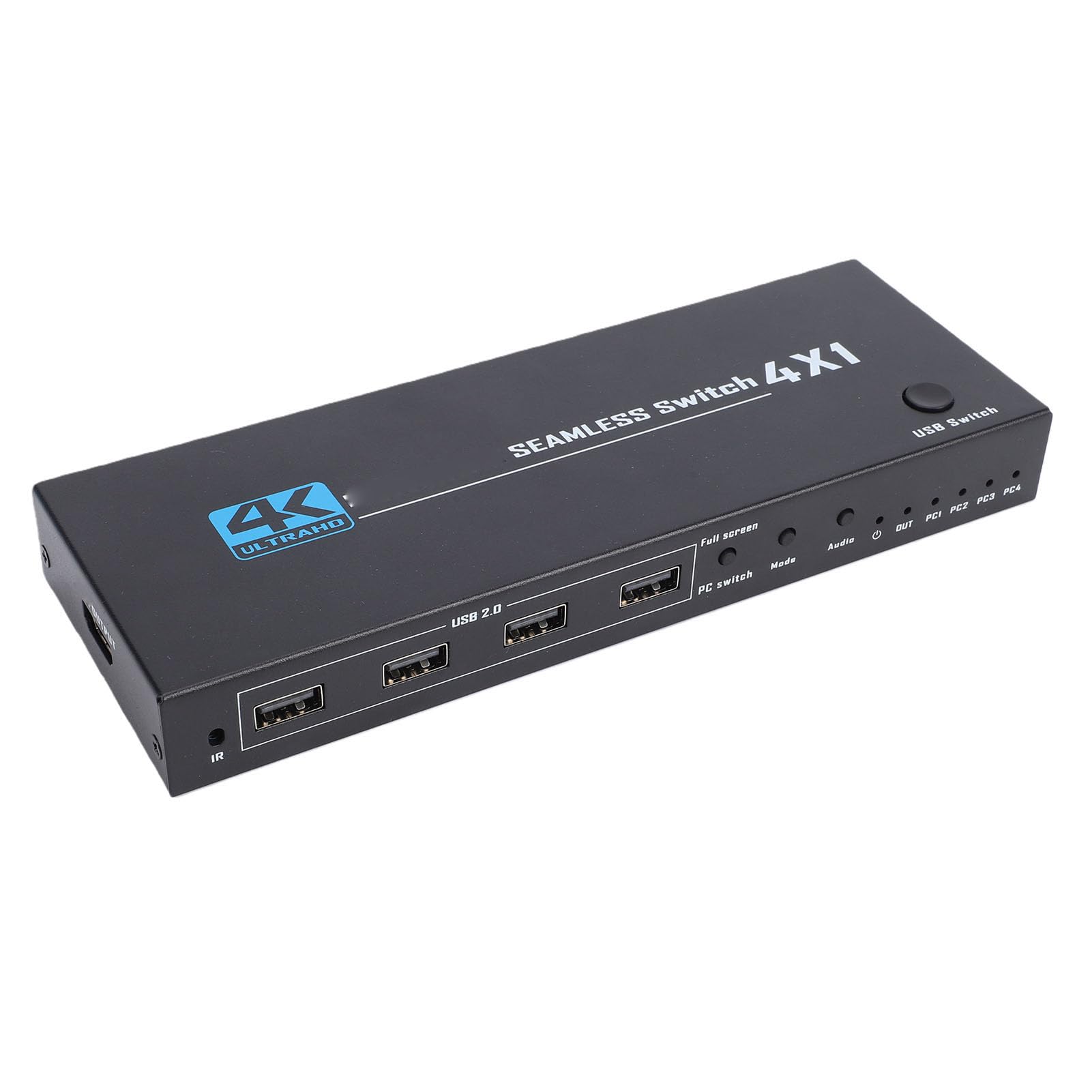 ASHATA Commutateur KVM HDMI 4X1, Sélecteur de Répartiteur KVM 3W 4K 2K