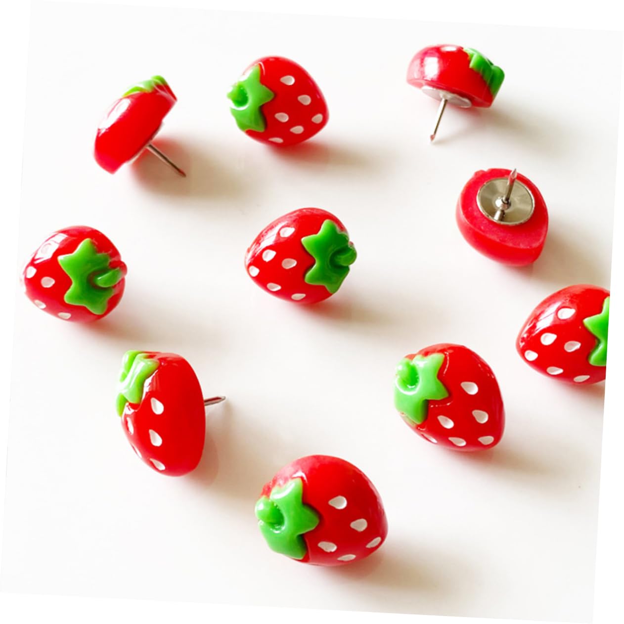 EXCEART Puntine da Disegno e Multifunzionali 30 Pezzi a Forma di Fragola in Resina Rossa Resistenti per Lavagne in Sughero e Attività di Arte e Artigianato