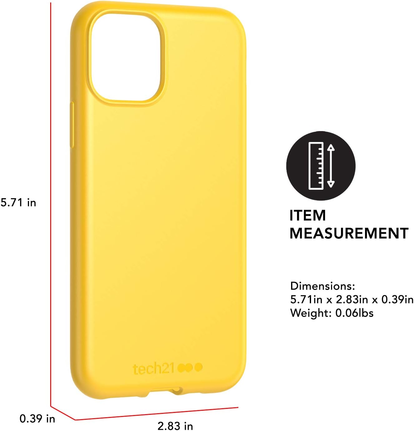 tech21 Studio Colour Mobile Phone Case - Compatible with iPhone 11 Pro - Slim Profile and Drop Protection, Yellow