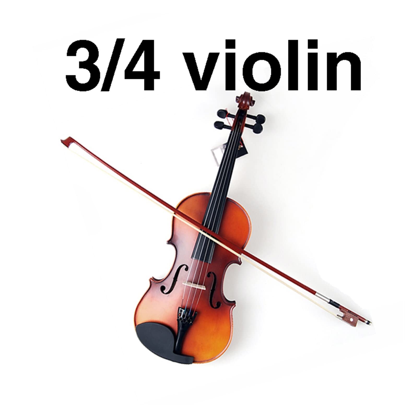 Geige Geigen Sie Handgemachte Holzqualität Kind Erwachsene Instrument Violine 4/4 3/4 1/2 1/4 1/8 Violine (Color : 3-4)