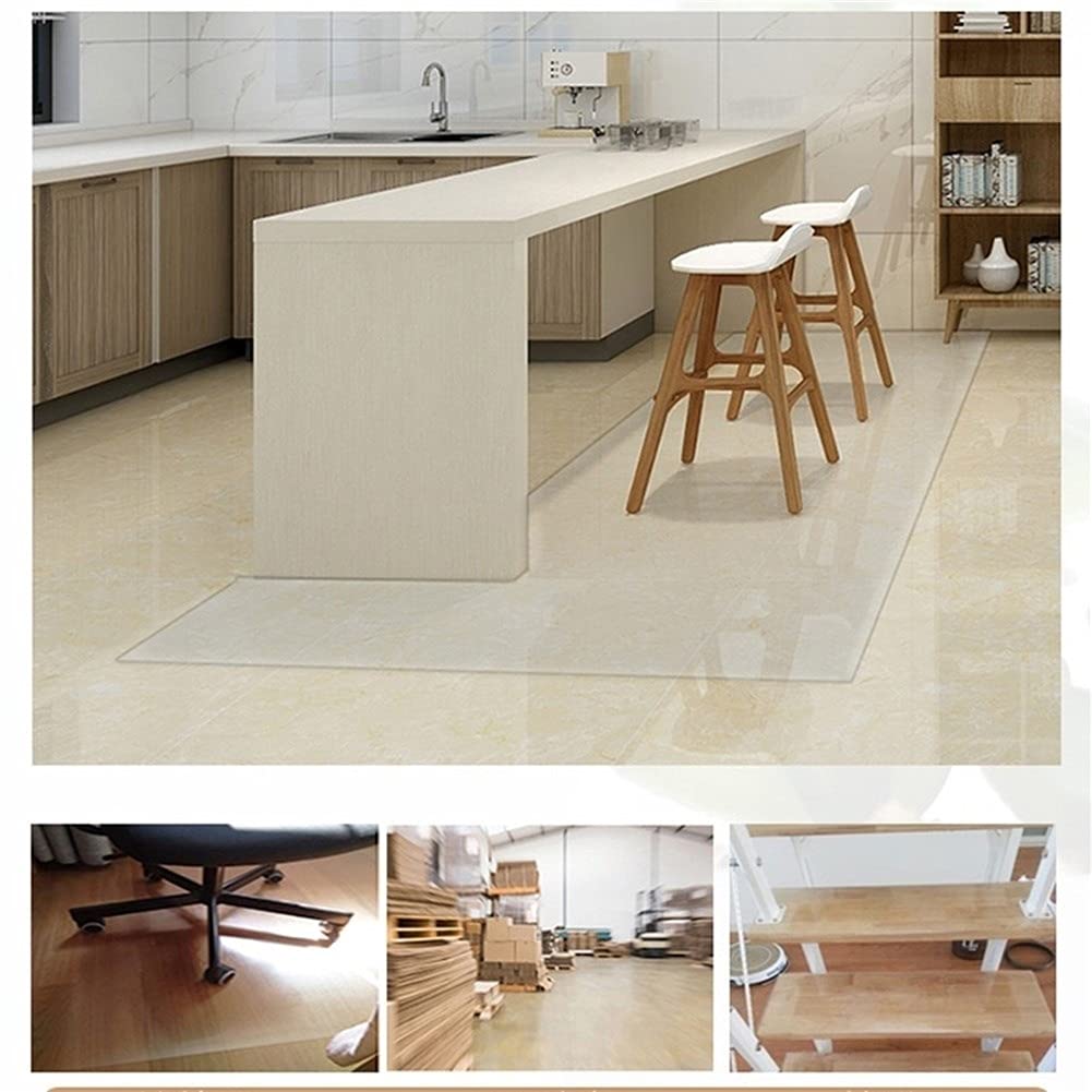 Transparente Kunststoff-Stuhlmatte verhindert Rutschen, Teppich, 1,5/2,0 mm dick, transparente PVC-Tischplatte, Schutzhülle für Familie, Büro, Holzboden (2 mm, 80 x 140 cm)