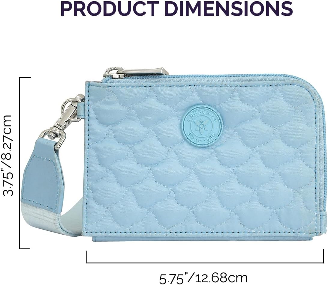 Anuschka Wanderlust Quilted Fabric Collection Women's Double Zip Wristlet - Image 4