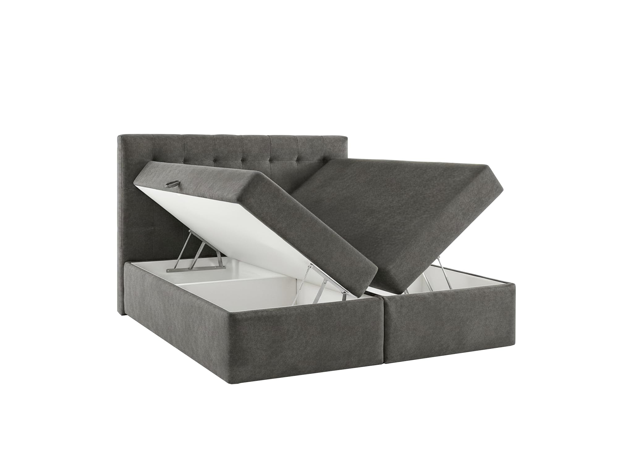 Lit Boxspring 200x200 cm avec Sommier Coffre