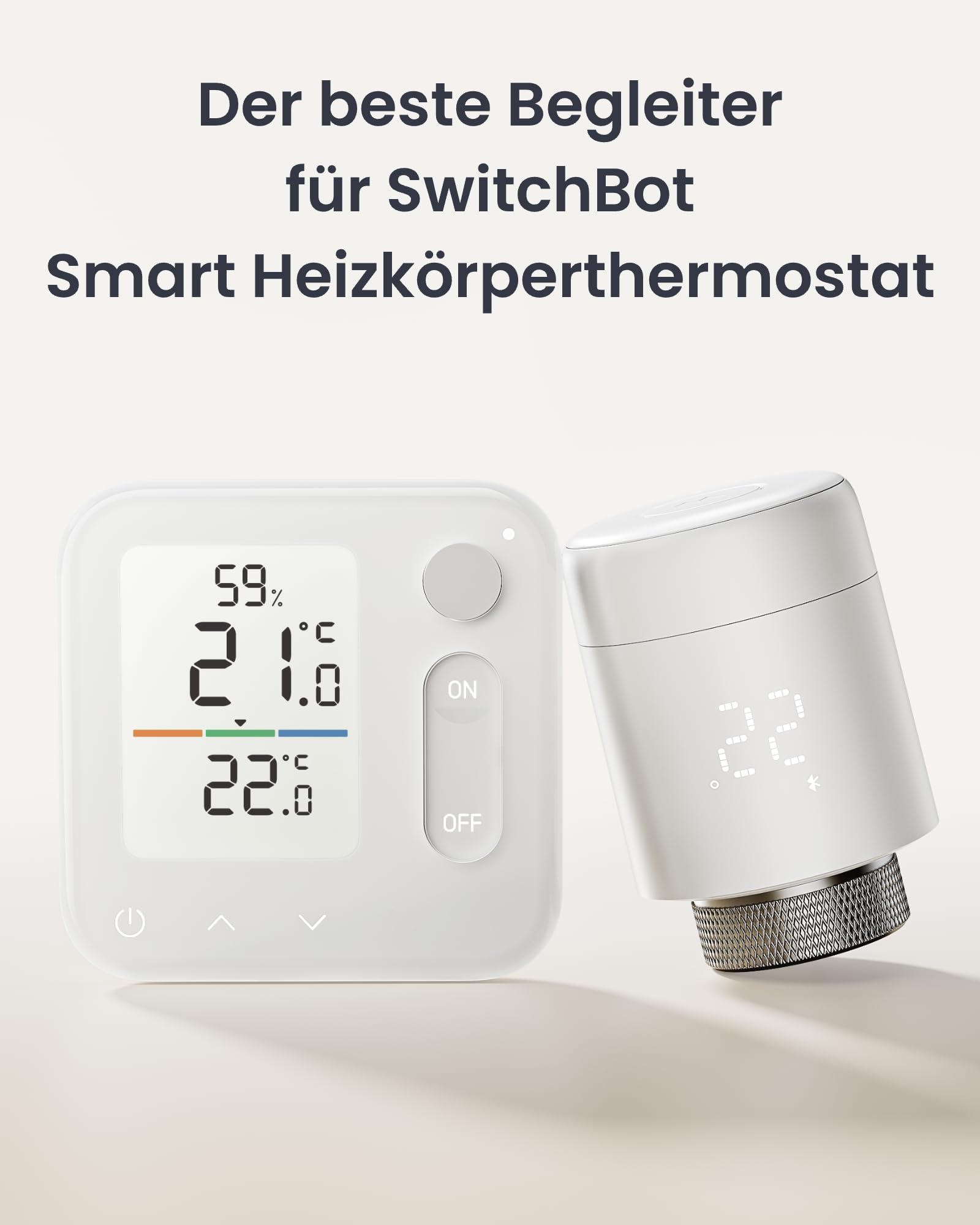 SwitchBot Smart Heizkörperthermostat-Panel Combo – Thermostat mit App- & Zeitsteuerung, Energieseinsparung, einfache Installation, kompatibel mit Alexa, Apple Home, Home Assistant (Hub erforderlich)