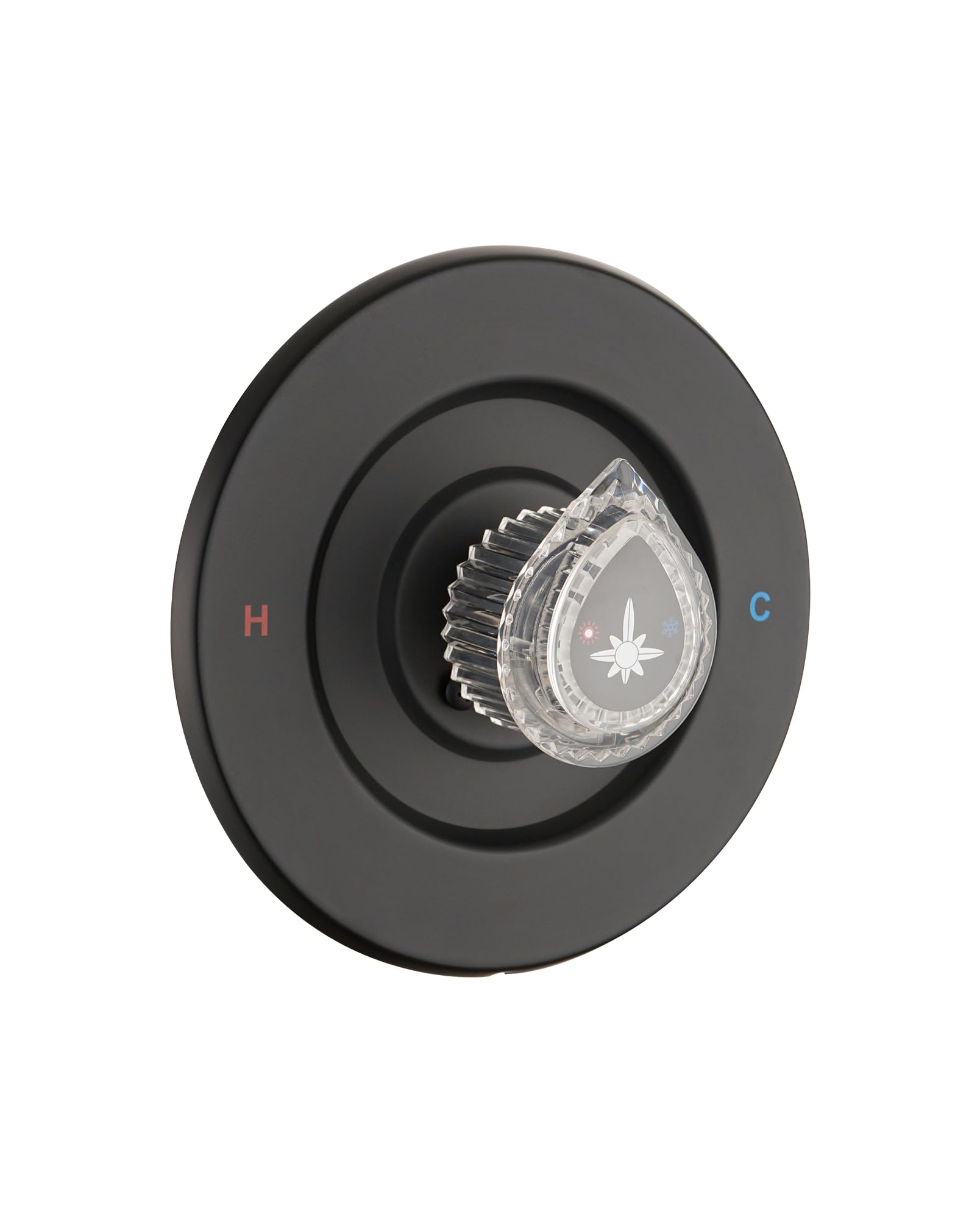 Shower Faucet Trim Kit Compatible with Moen Fit Chateau Valve Only, Pull-on Push-off Design Knob Handle, Matte Black