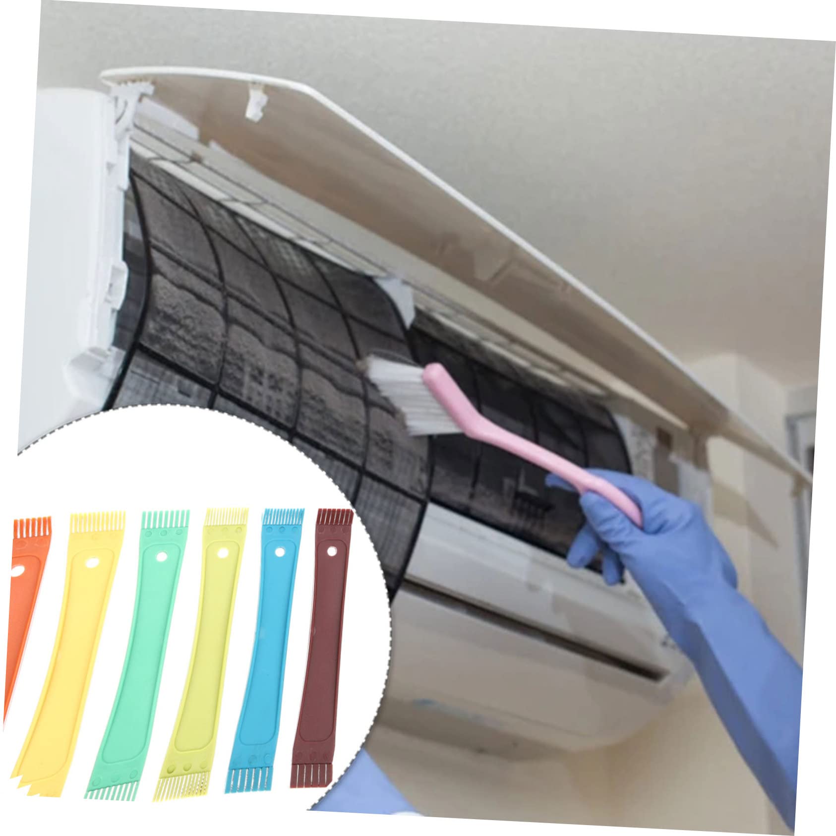TOPBATHY 3 Set Di Spazzole Per Alette Del Condensatore Del Condizionatore Pettine Per Alette Per La Pulizia Delle Alette Del Condizionatore Radiatore 6 Pezzi*3