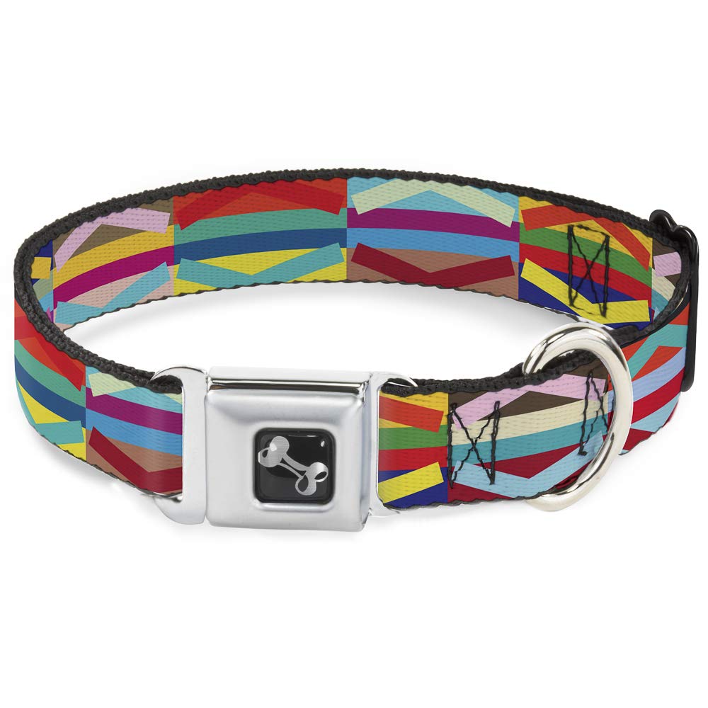 Collier de chien Buckle Down multicolore pour des promenades dynamiques en ville