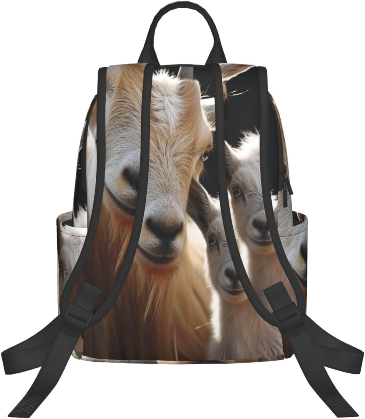 Backpack Cute Goat Laptop Backpack For Men Women Waterproof Large Capacity Travel Casual Daypack, Black, One Size