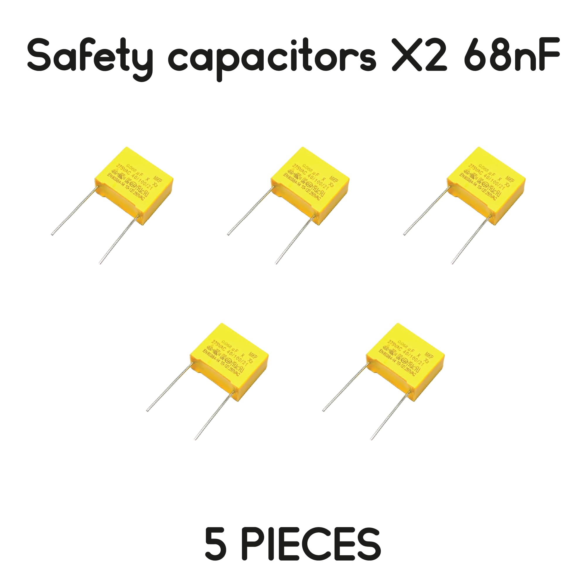 6 Condensatori Polipropilene X2 0.22uF 275V - Anti Interferenza Per Lampade LED, Elettrodomestici - Foto 4