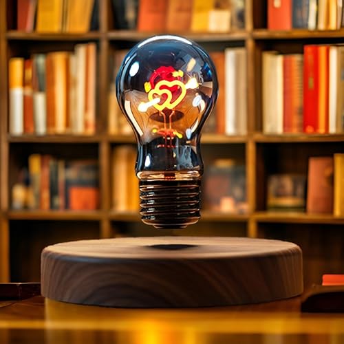 Miniatura 9 de MOOCCI Bombilla flotante LED de escritorio luz nocturna giratoria levitante regalo único para decoración de dormitorio hogar oficina