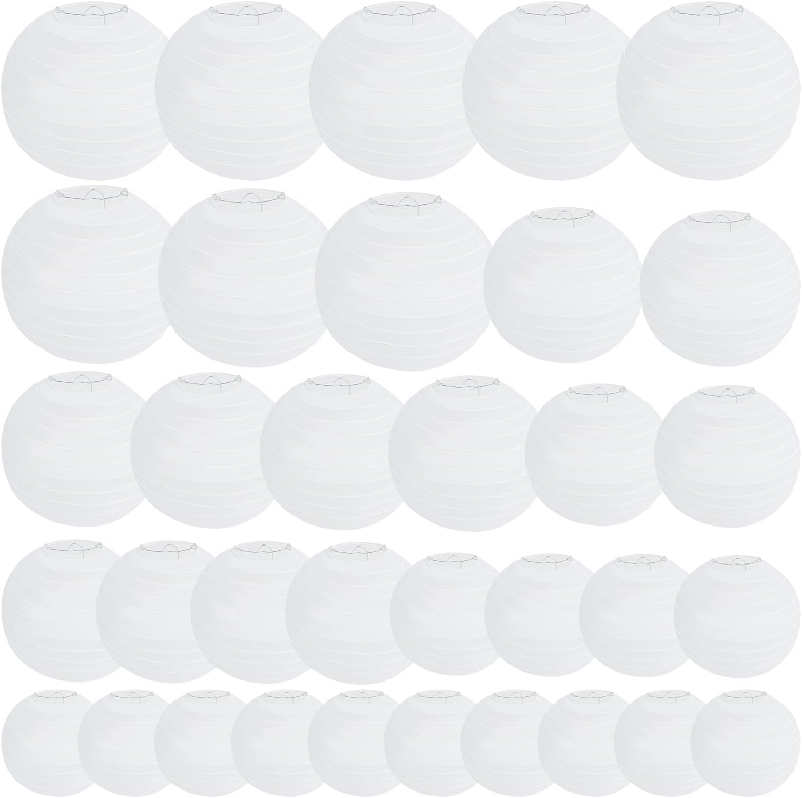 Lanternes En Papier Blanc 40 Cm