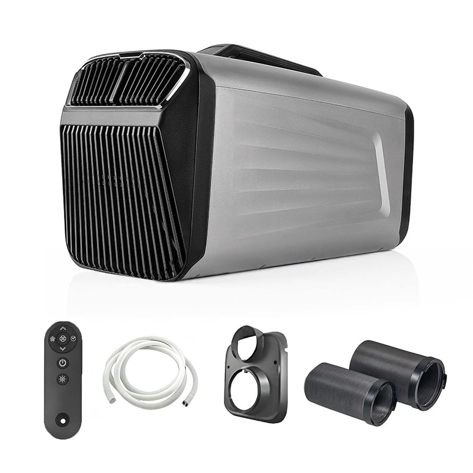 QFGain Tent Truck Cab Portable Air Conditioner 5200BTU Strong Cooling No-Drain Silver
