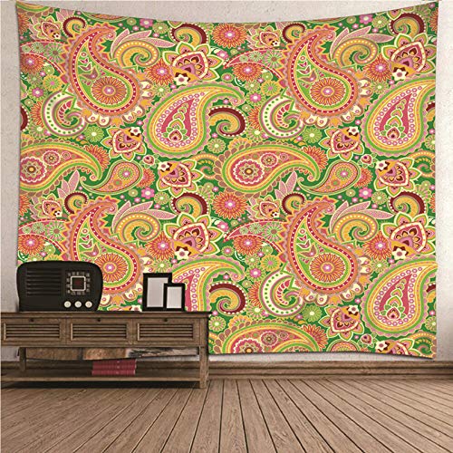 ¿Paredes vacías? El tapiz de pared KnSam llena tu salón de color con sus flores étnicas 2