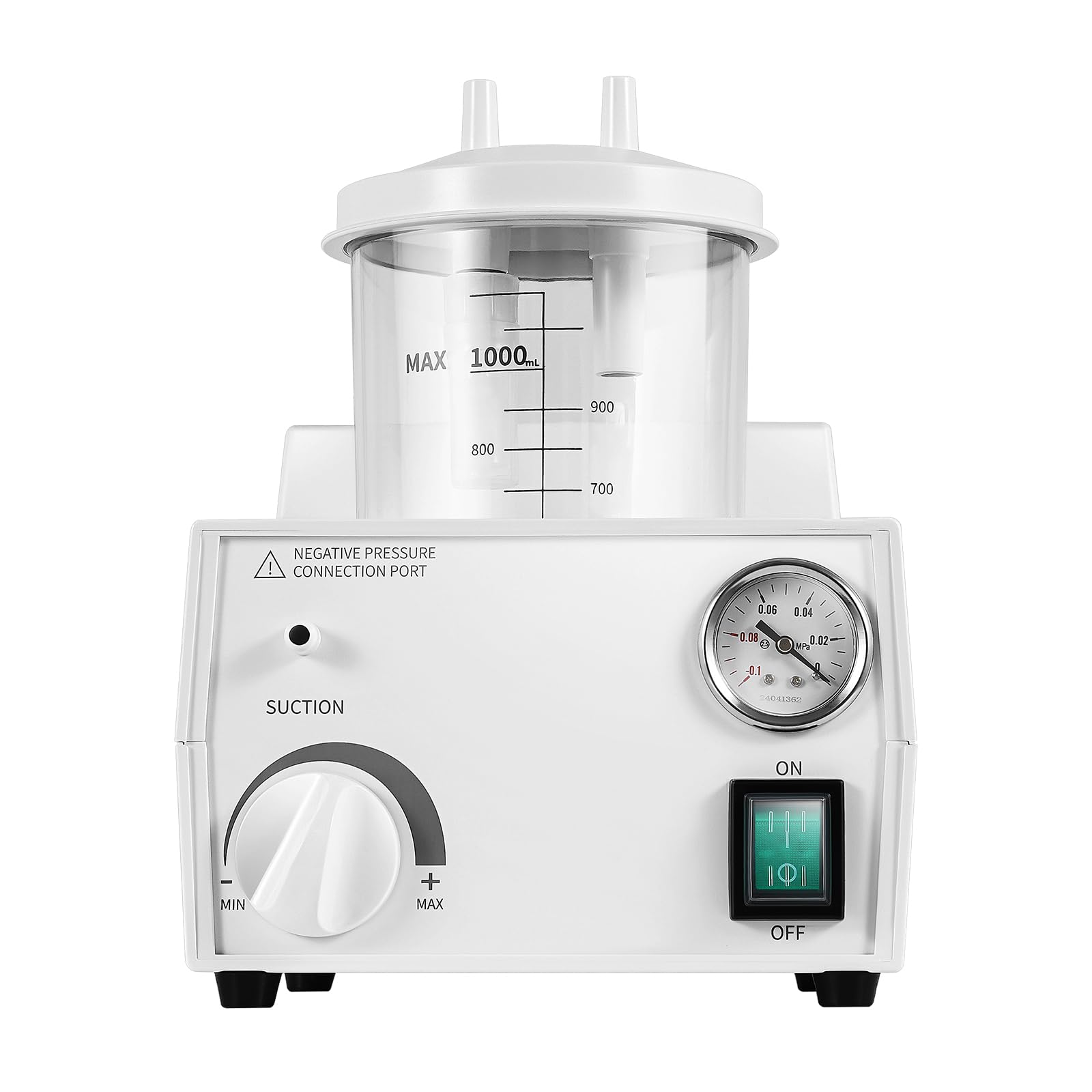 Portable Vacuum Suction Unit, 1000mL Veterinary Suction Machine for Home Use, 7.71 * 9.25 * 9.57in, White