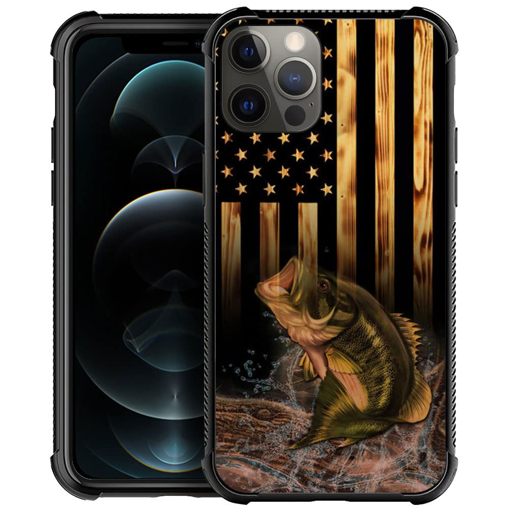 DJSOK Compatible with iPhone 12 Pro Max Case，Design Pattern Back Bumper Anti Scratch Reinforced Corners Soft TPU Caver,Cases for Men Women-Wood