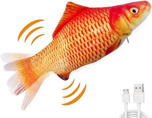 QIAONIUNIU Juguetes de peluche interactivos de peces mÃ³viles elÃ©ctricos