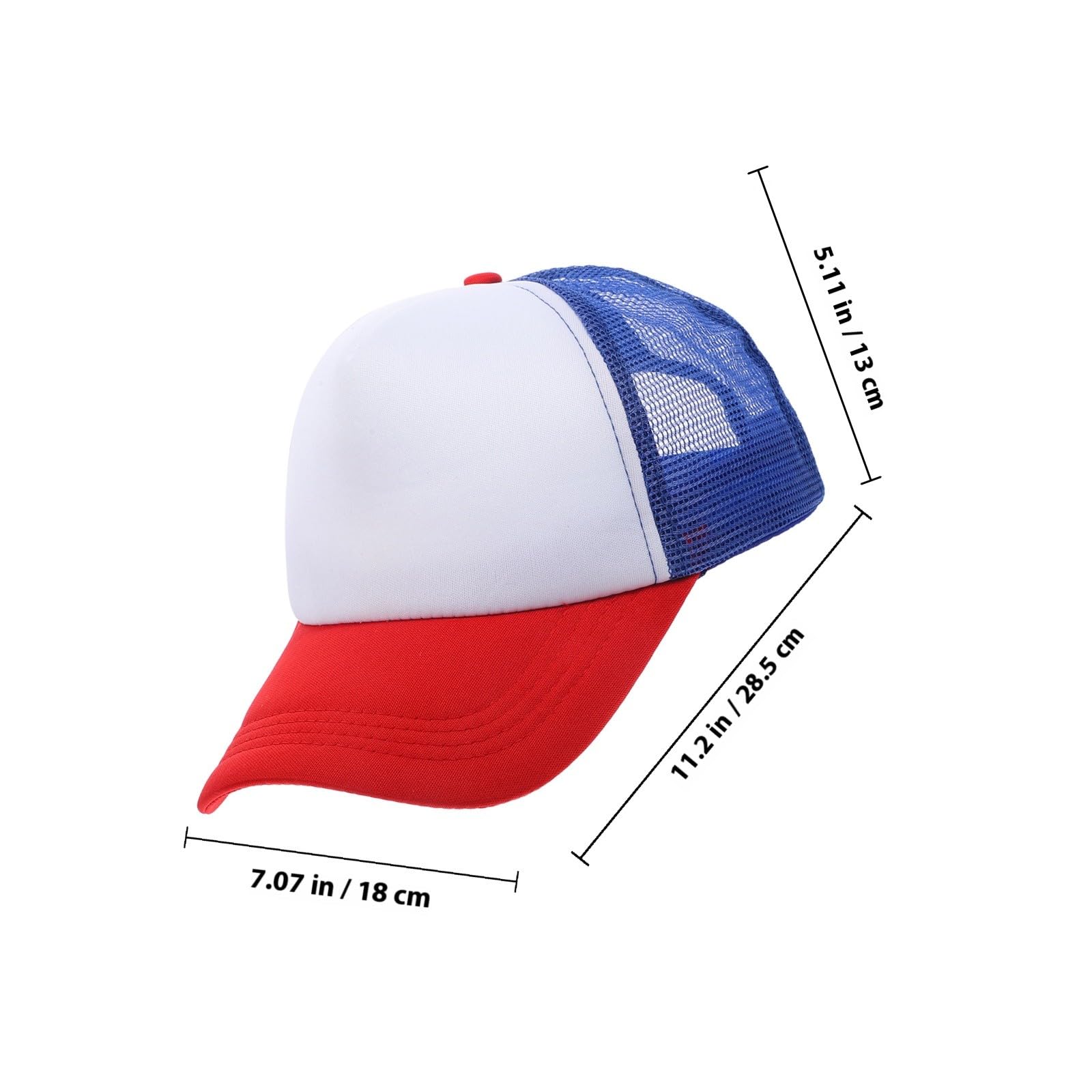Homoyoyo 10 Gorras de Béisbol de Malla para Sublimación, en Blanco, 10 Piezas, Poliéster Ligero para Bricolaje y Uso Exterior