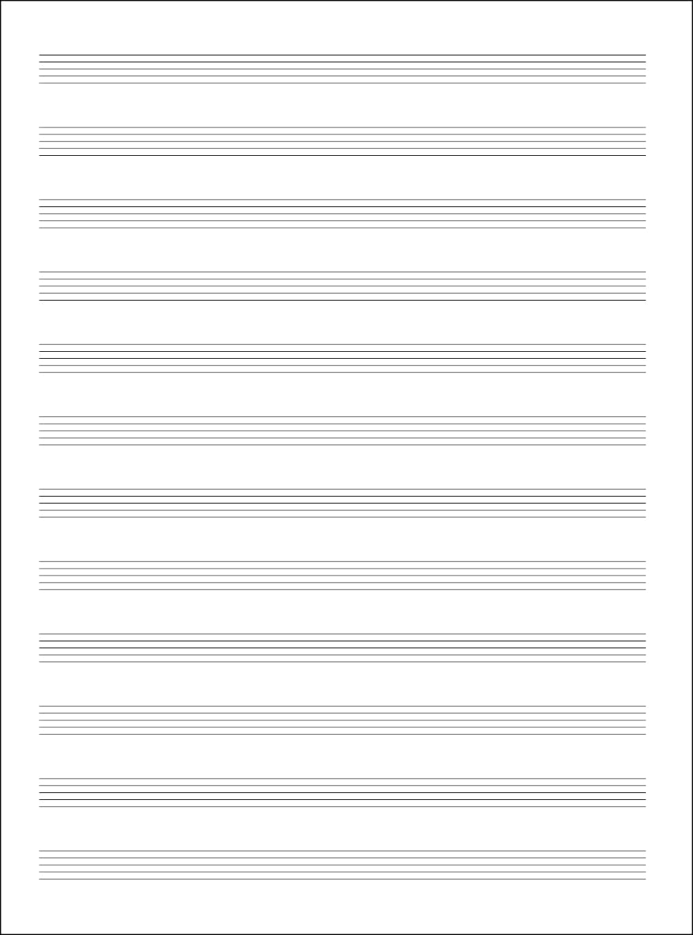 Quaderno di Musica 12 Righi 32 Pagine Carta Bianca per Scrivere Spartiti Musicali