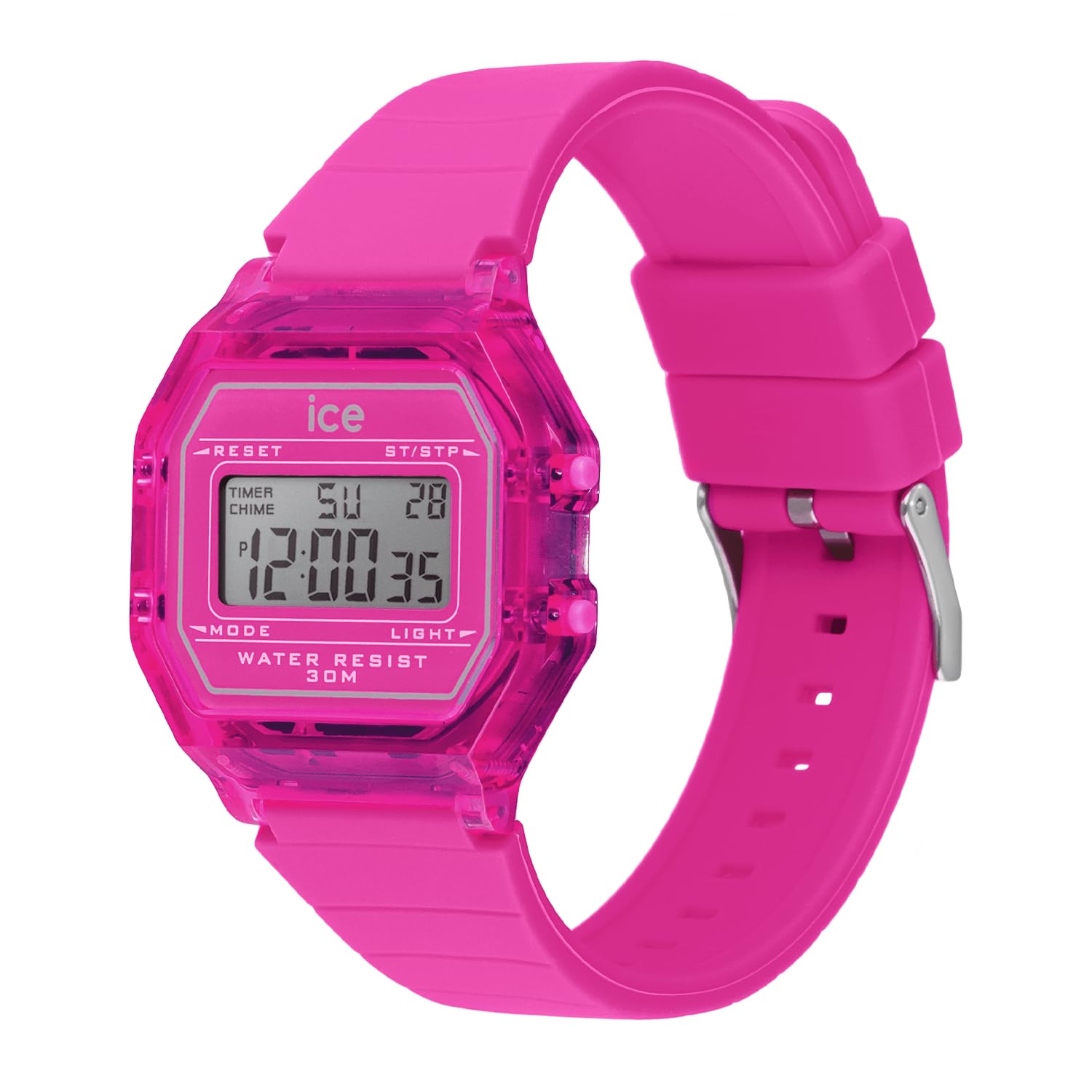 Ice-Watch - ICE digit retro clear - Armbanduhr mit Silikonarmband (Small)