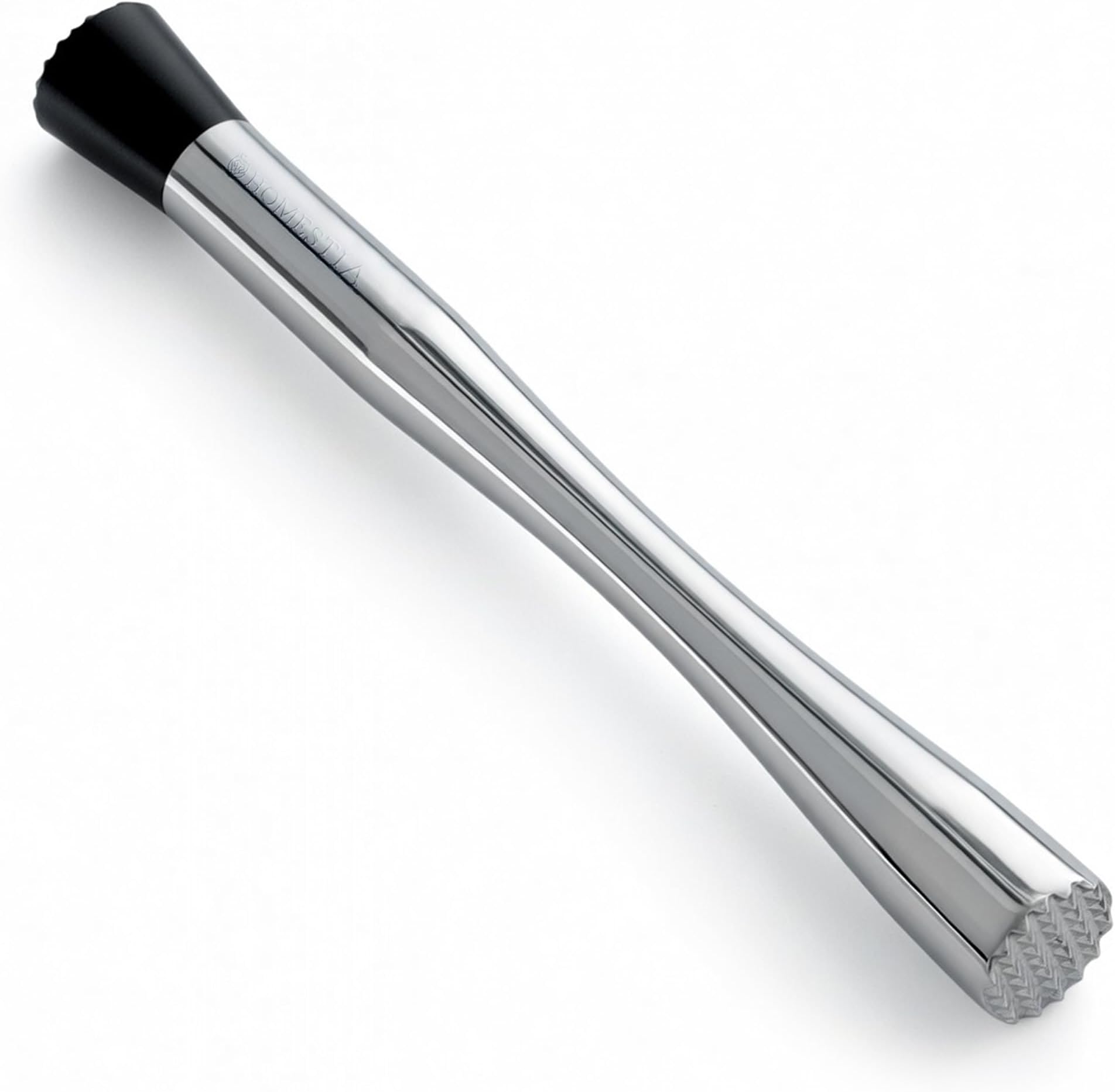 Homestia 2 in 1 Dual Ended Muddler for Cocktail, 10'' Stainless Steel Sturdy Cocktail kit for Fruit Bar Ice Crusher Muddler Tools Lemonade, Mixing Spoon Home Bar Tool Accessories for Drink (Silver