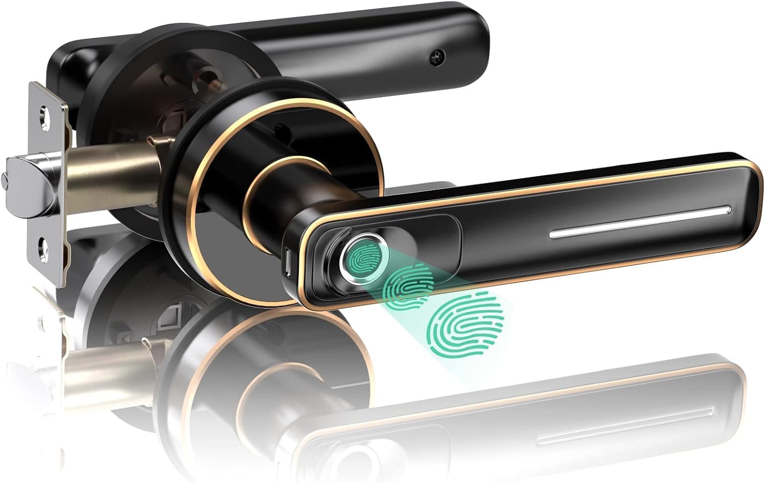 Geek Smart Fingerprint Door Lock Smart Door Lock Biometric Door Knob Keyless Entry Door Locks with Handle for Homes/Apartments/Office/Hotels