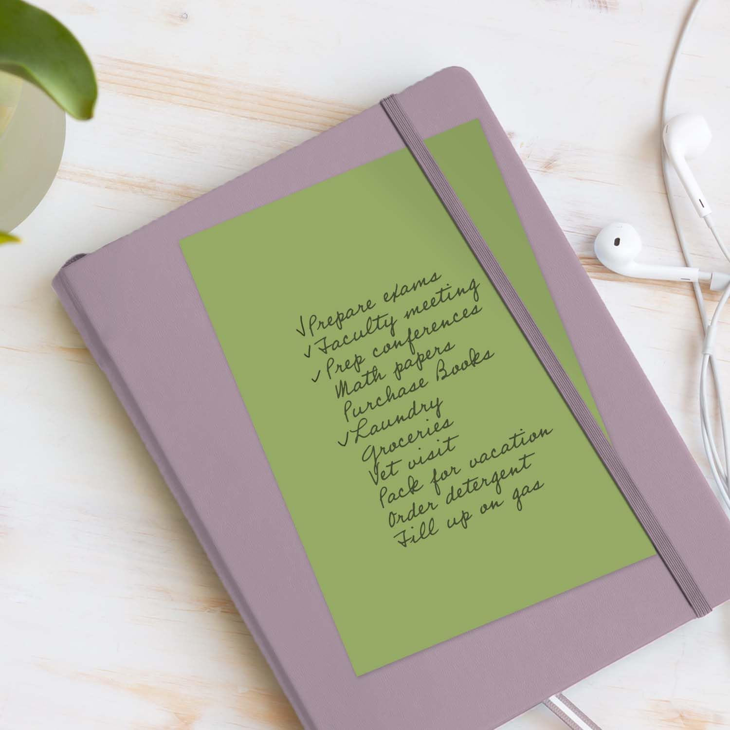 Trendy Spring Sage Blank Sticky Note Pads / 4" x 6" Recycled Sticky Notes/Set of Six Pads / 50 Sheets Per Pad/Made in The USA image 5