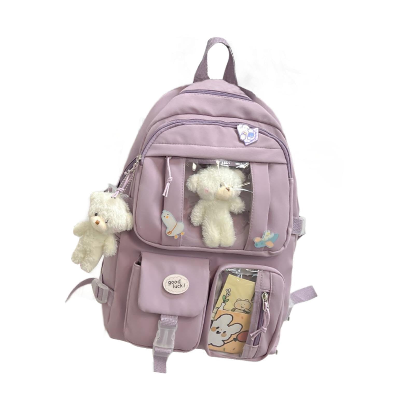 merishopp School Backpack For Teen Girls Travel College Bookbag For Childs Teens Women Purple-picture-2