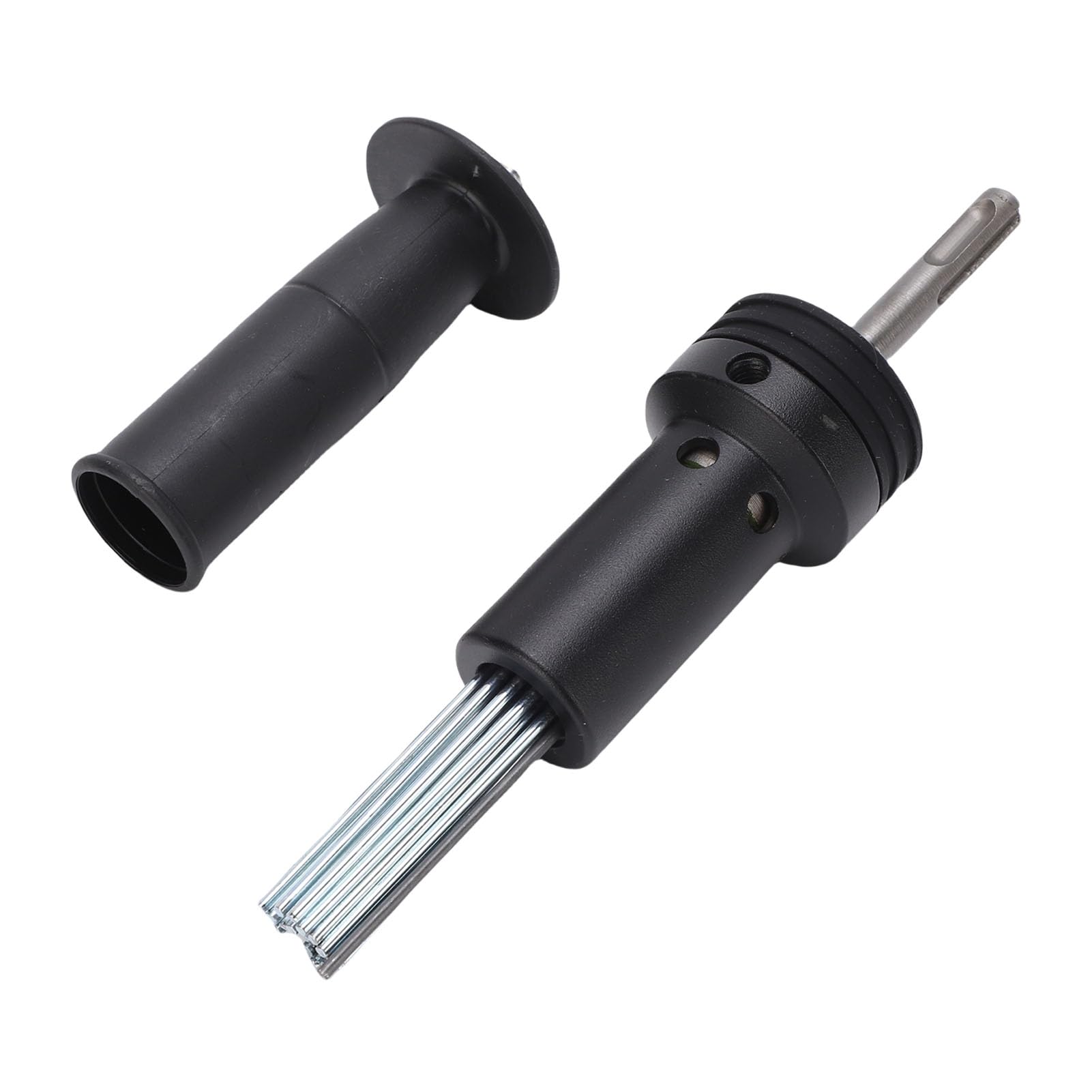 Ausla Electric Hammer Needle Scaler Attachment, Round Shank 2 Pit 2 Slot, Alloy Steel, for Rus T Removal and Chiseling