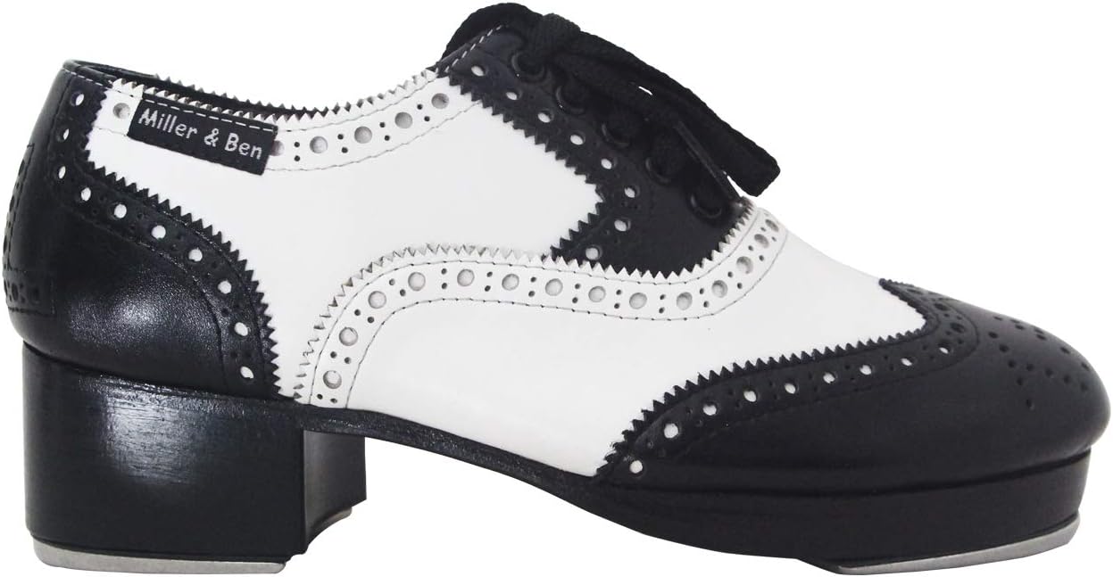 Miller & Ben Tap Shoes; Triple Threat; Black & White Royal Professional Tap Shoes (39W EU)