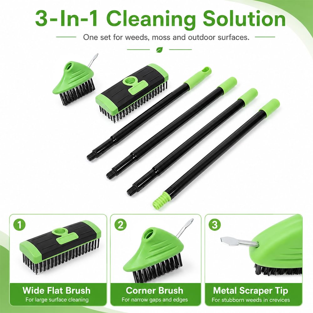 Ensemble Combo De Brosses À Mauvaises Herbes Polyvalentes 3-en-1 (#Set)