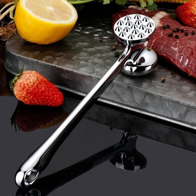 Martillo Ablandador de Carne POPETPOP Acero Inoxidable Plateado miniatura 6