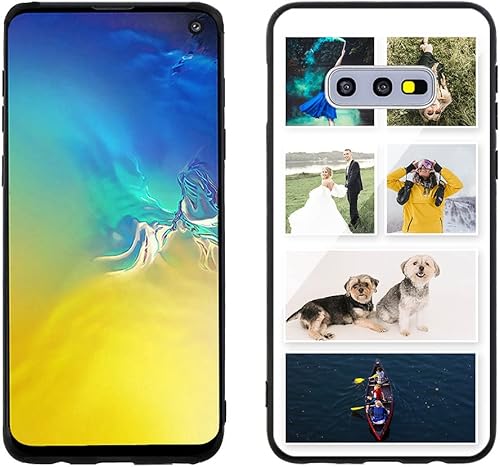 Miniatura 2 de Funda personalizada para Samsung Galaxy S10e, vidrio templado antiarañazos, a prueba de golpes, suave TPU con collage de fotos 03 (6 fotos), diseño
