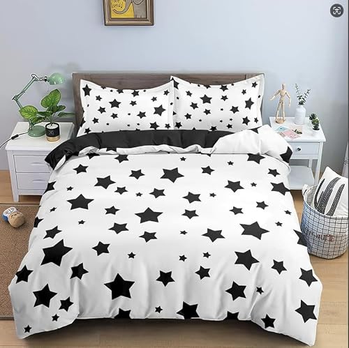 NUEYSP King Size Duvet Cover Sets Star Bedding for Kids Aldult Duvet Cover with Zipper Closure Hypoallergenic Microfiber Quilt Cover 94.5"x 86.6" + 2 Pillowcases 19.7"x 29.5"